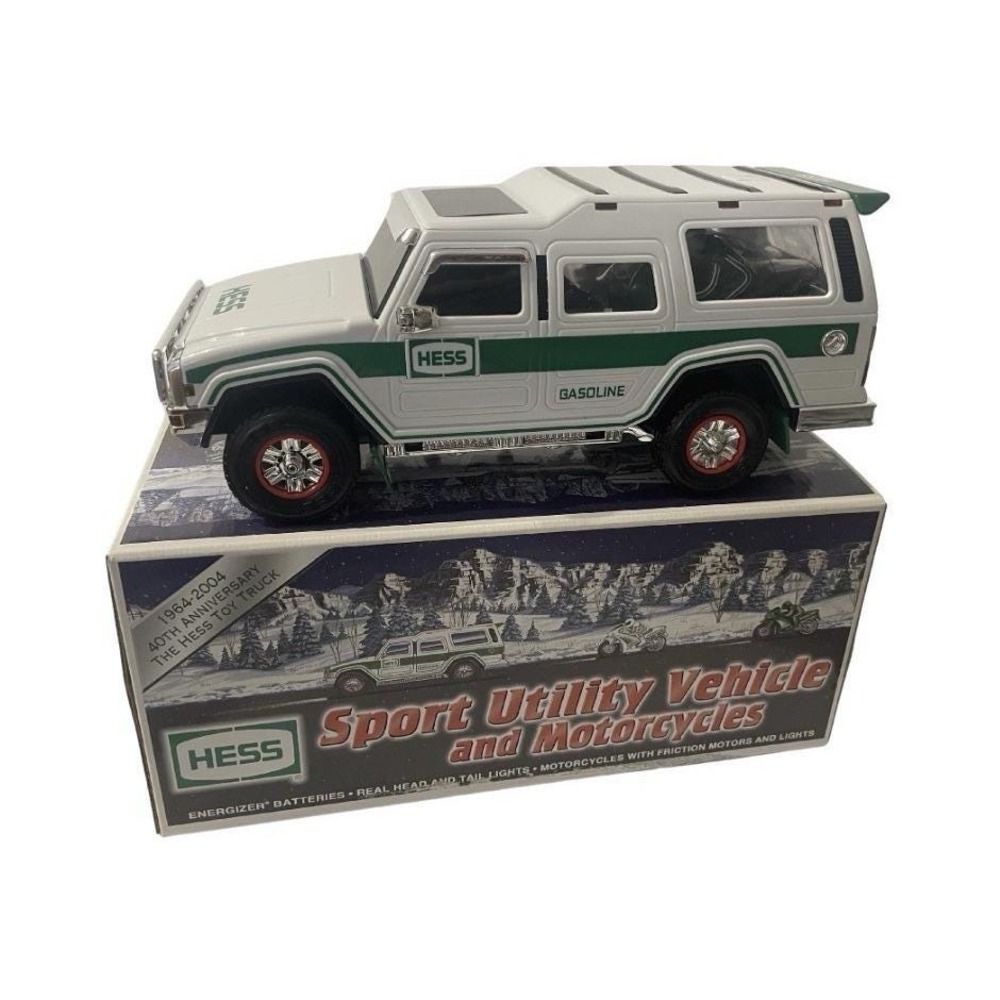 NEW! - Hess 2004 Sport Utility Vehicle and Motorcycles Vintage Toy w/Lights NIB